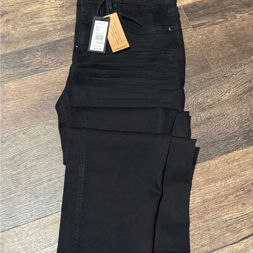 Kenneth Cole 30x30 Black Straight Fit Denim